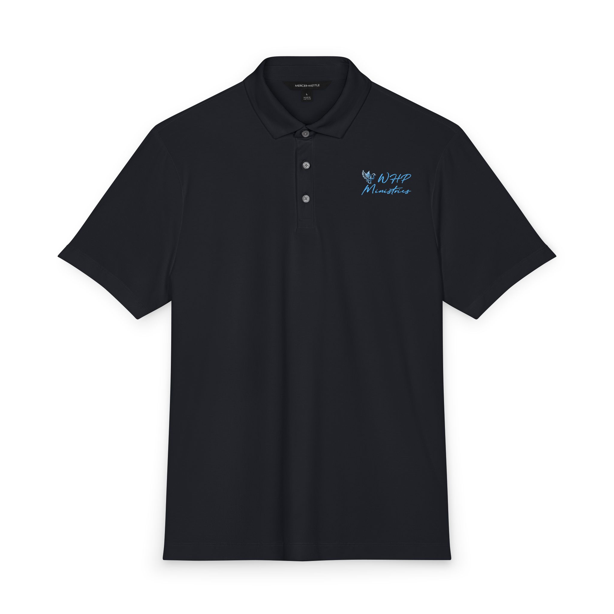 WHP Ministries Logo Mercer+Mettle® Men's Stretch Jersey Polo - Image 7